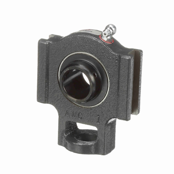 Mounted Cast Iron Wide Slot Take Up Ball Bearing - 52100 Steel, Black Oxided Inner - Setscrew Lock